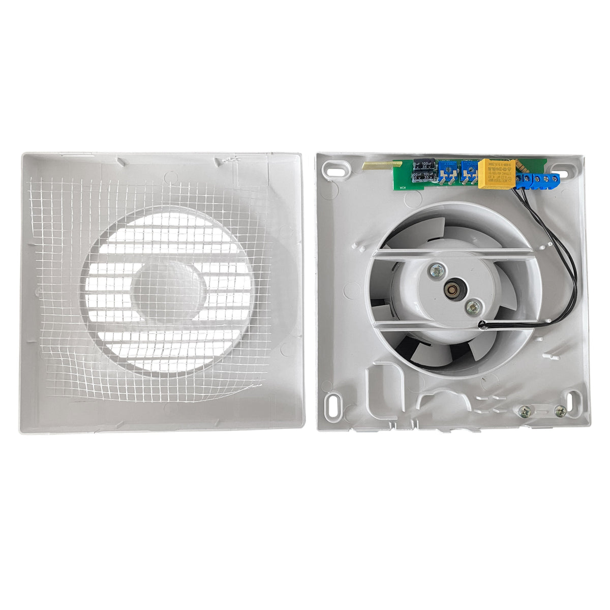 Rico Timer Switch Fan Through Wall Ventilation Kit 100mm Pipe with White Vent