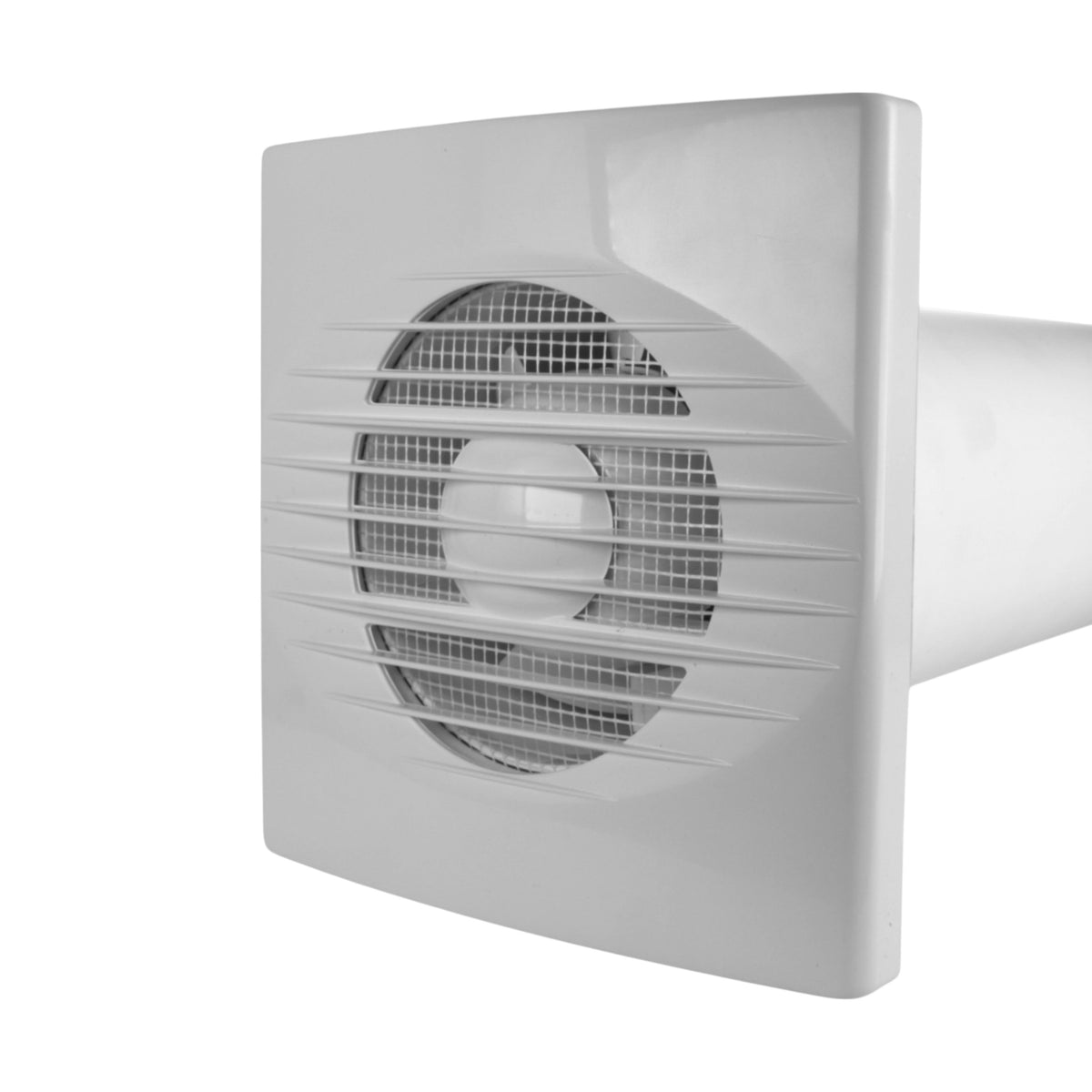 Rico Timer/Humidistat Fan Through Wall Ventilation Kit 100mm Pipe Graphite Vent