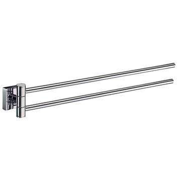 Smedbo House Double Swing Arm Towel Rail RK326 Polished Chrome 44 cm