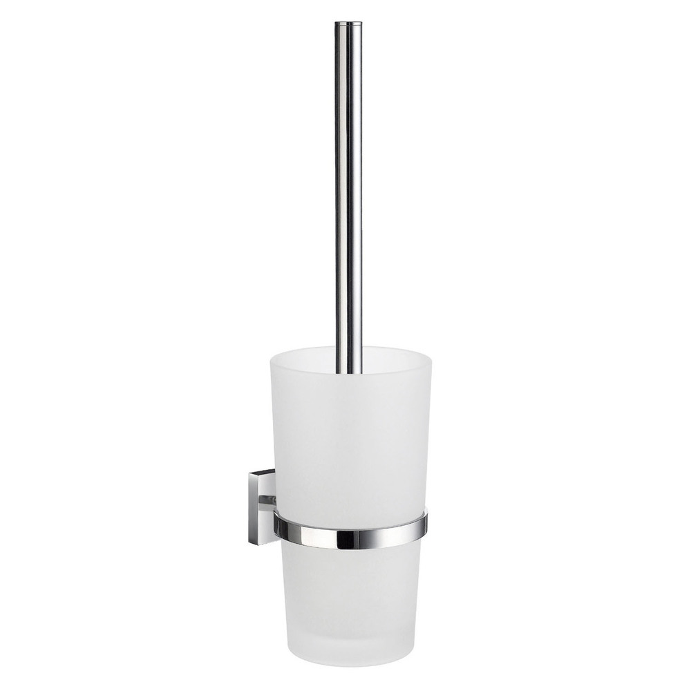 Smedbo House Wall-Mounted Toilet Brush Set RK333 Frosted Glass