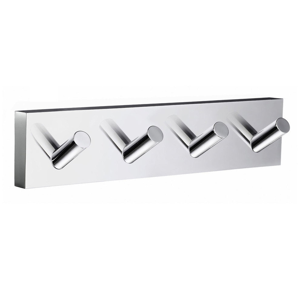 Smedbo House 4-Hook Rack RK359 Polished Chrome