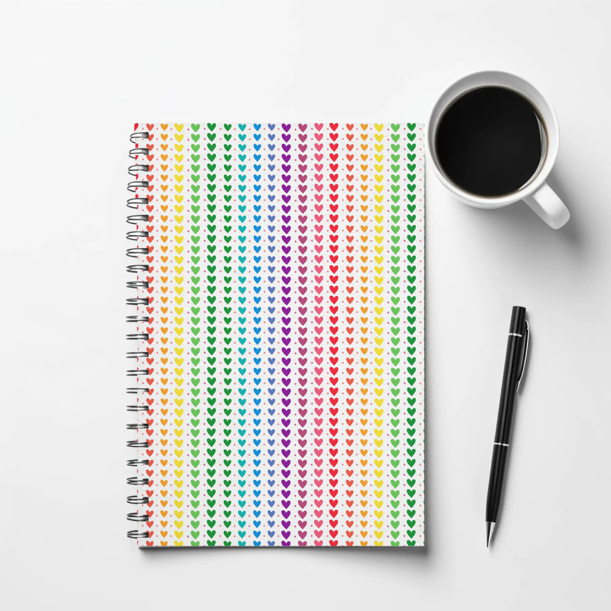 Rainbow Heart A5 Notebook
