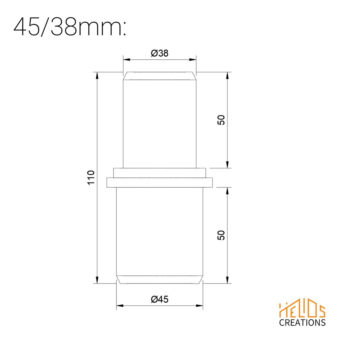 Dust Extraction Hose Reducer – 45 mm to 38 or 30 mm