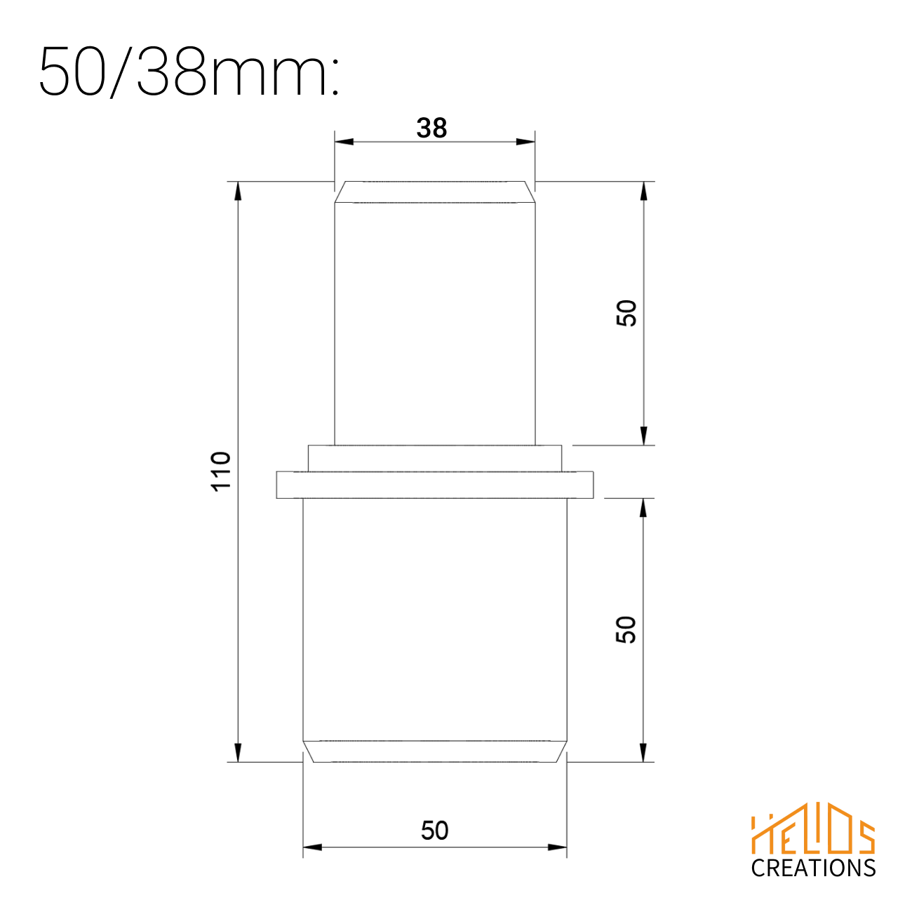 Dust Extraction Hose Reducer – 50 mm (2") to 40, 38 or 30 mm
