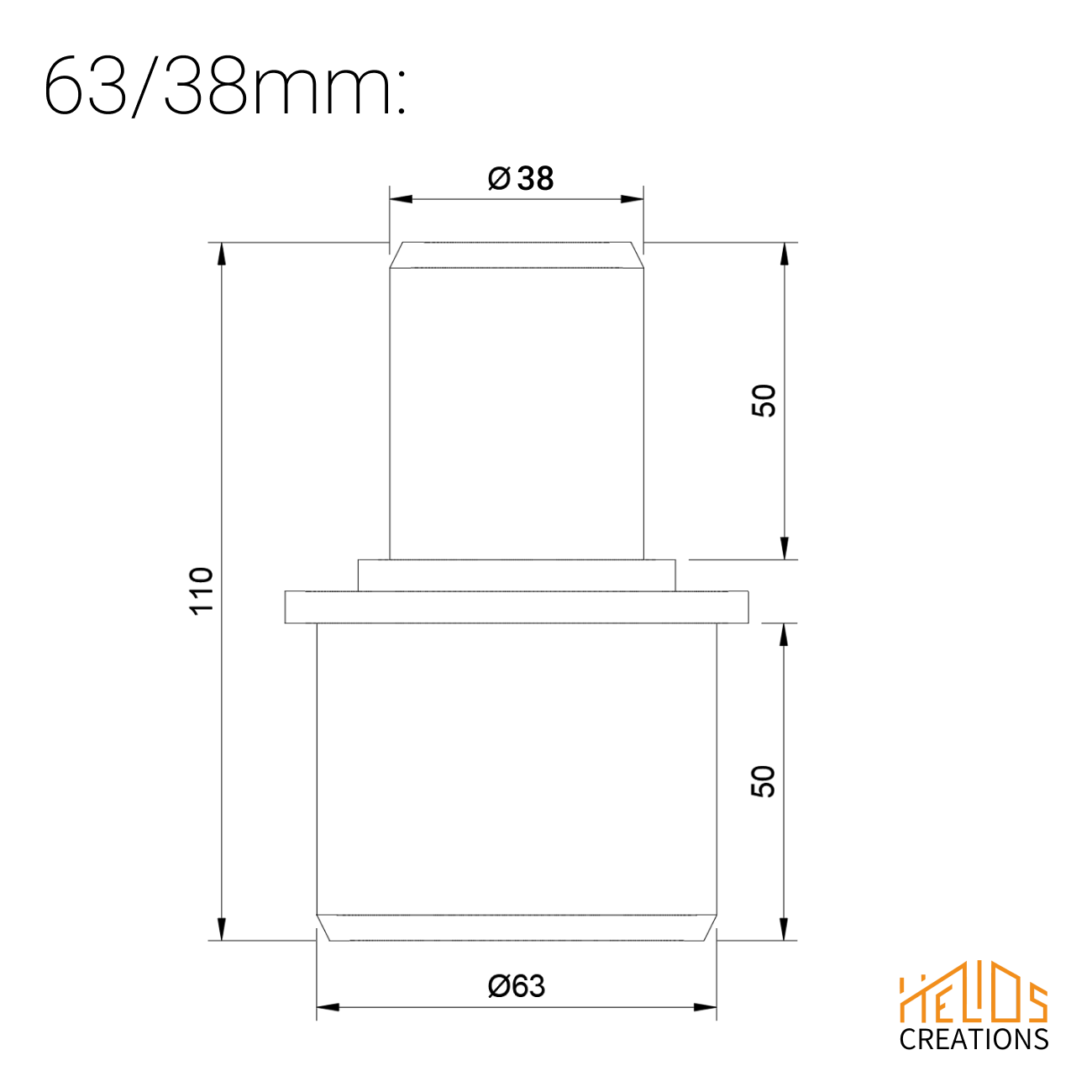 Dust Extraction Hose Reducer – 63 mm (2.5") to 50/45/40/38 mm