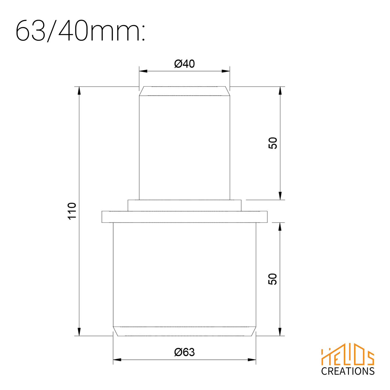 Dust Extraction Hose Reducer – 63 mm (2.5") to 50/45/40/38 mm