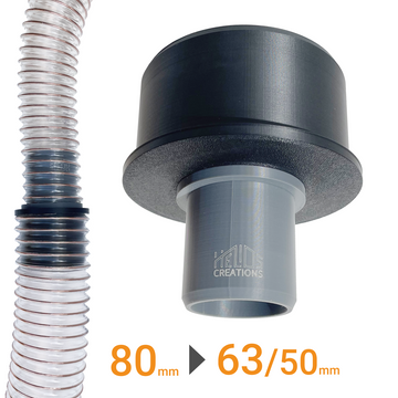 Dust Extraction Hose Reducer – 80 mm to 63 or 50 mm