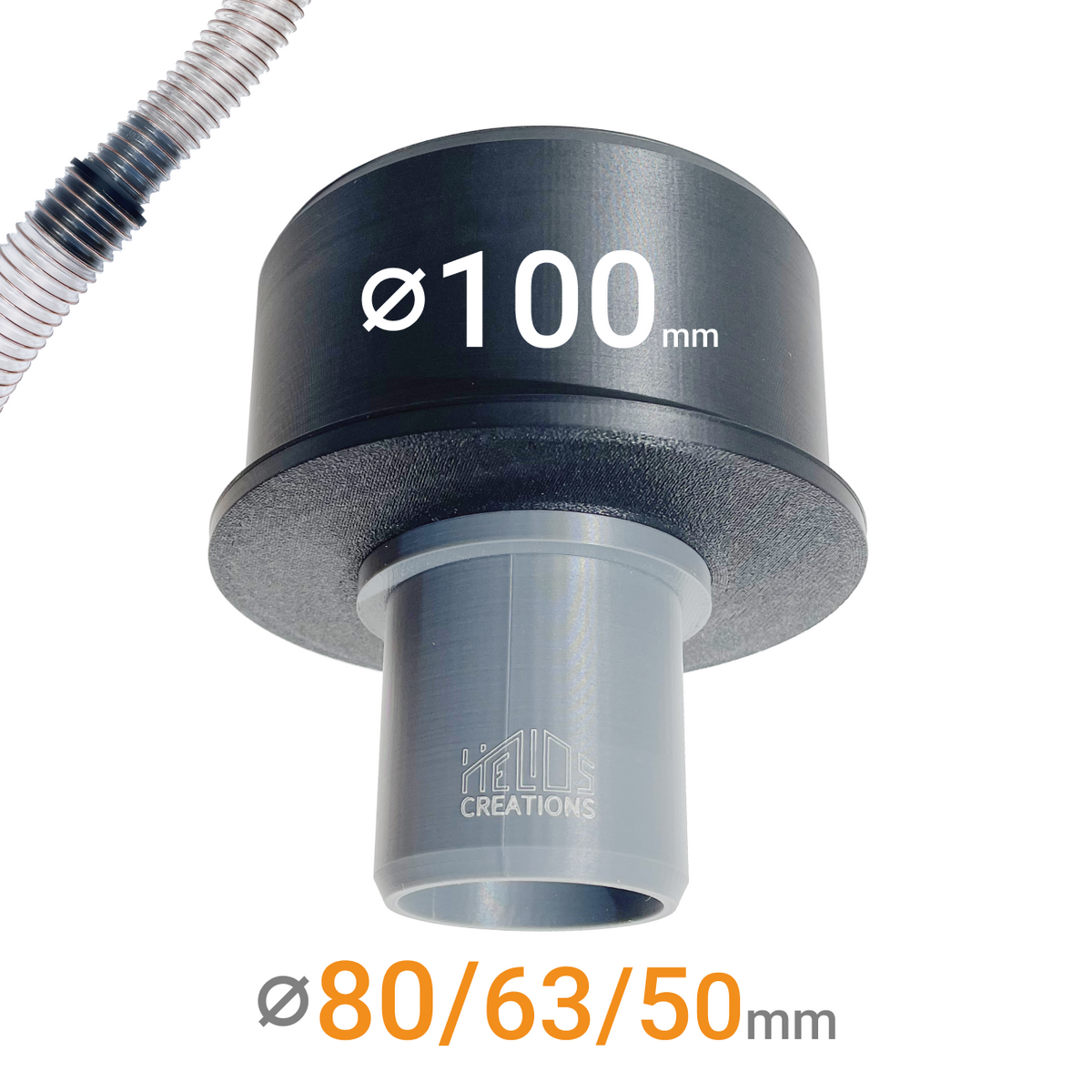Dust Extraction Hose Reducer – 100 mm (4") to 80, 63 or 50 mm