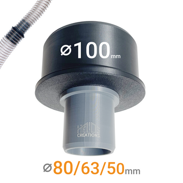 Dust Extraction Hose Reducer – 100 mm (4") to 80, 63 or 50 mm
