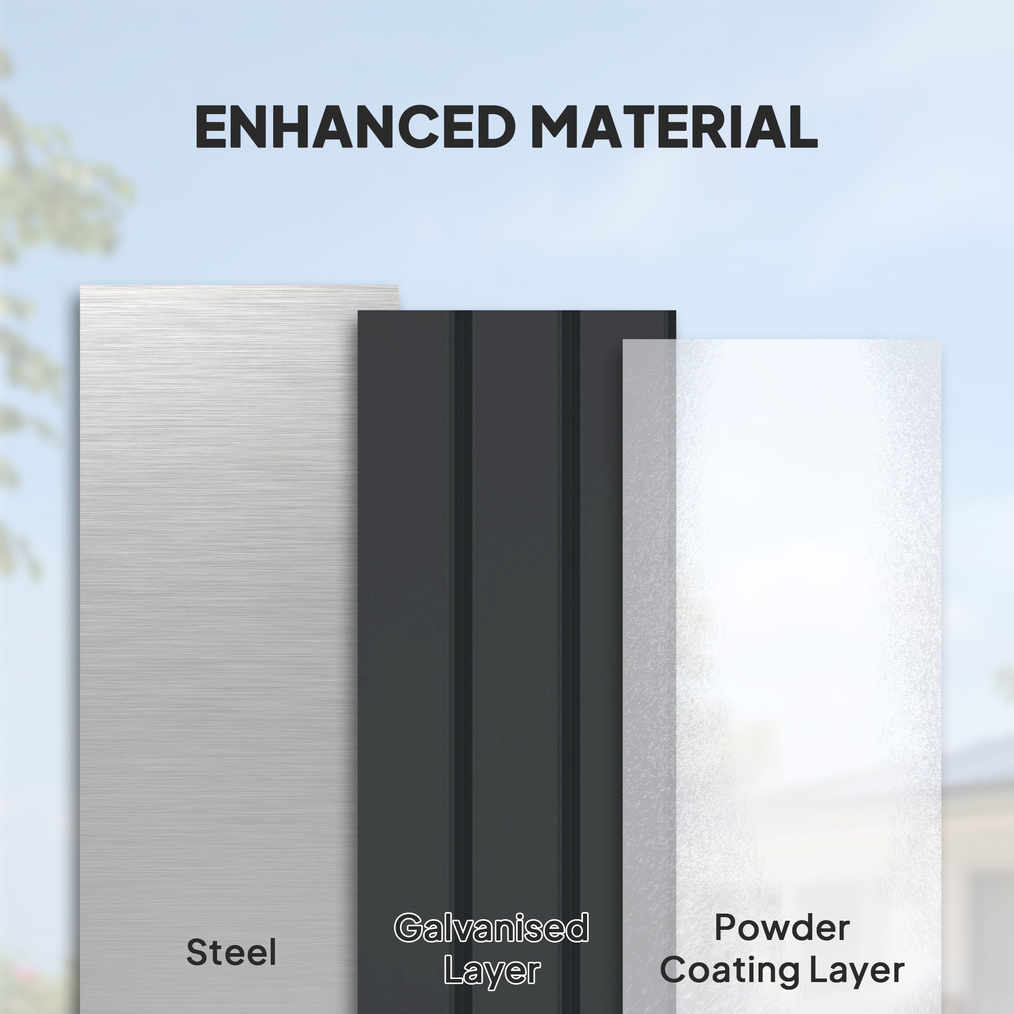 Outsunny 400L Waterproof Metal Outdoor Storage Box with Lock and Keys