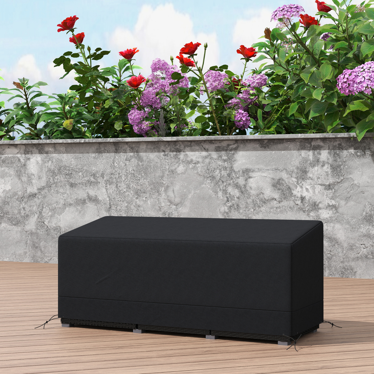 Outsunny 190x72x76cm Rectangular Patio Furniture Cover for Chairs