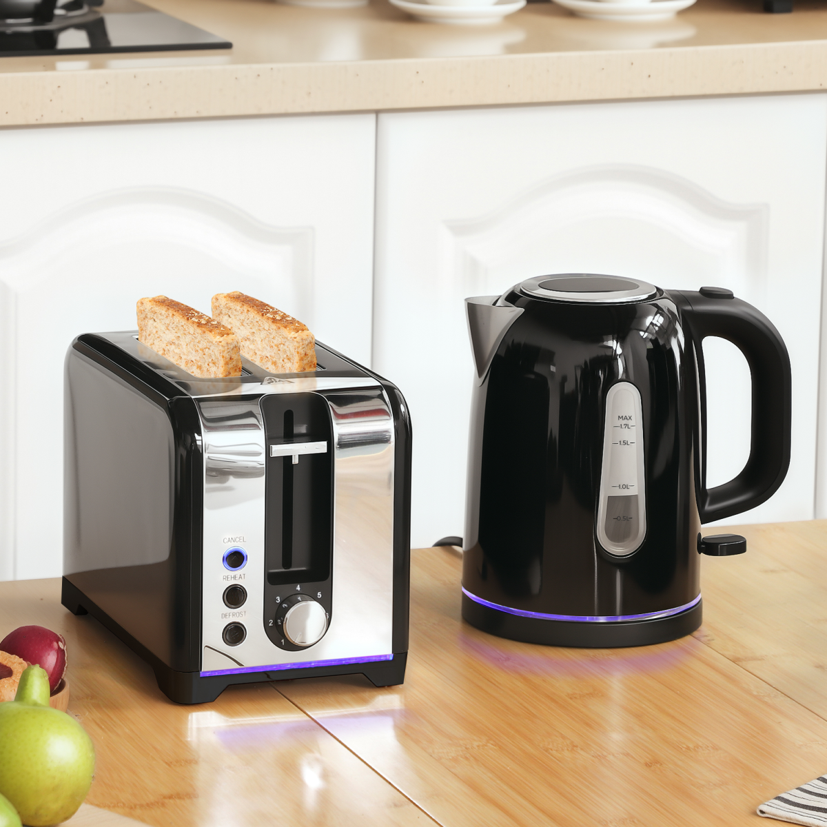 HOMCOM Rapid Boil Jug Kettle and Toaster Set