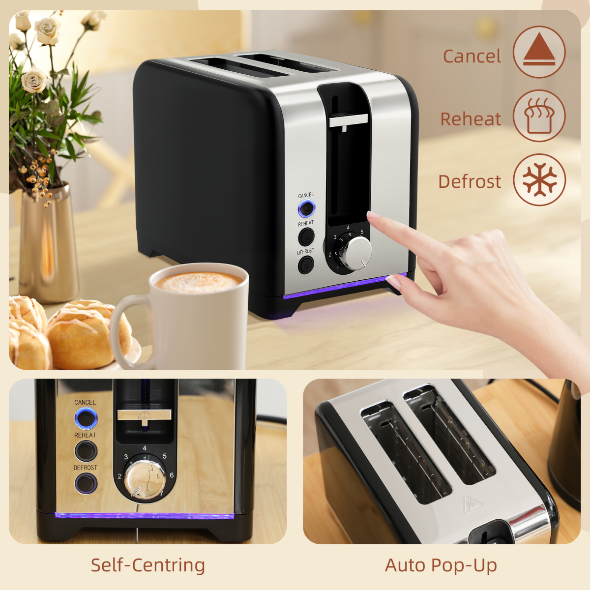 HOMCOM Rapid Boil Jug Kettle and Toaster Set