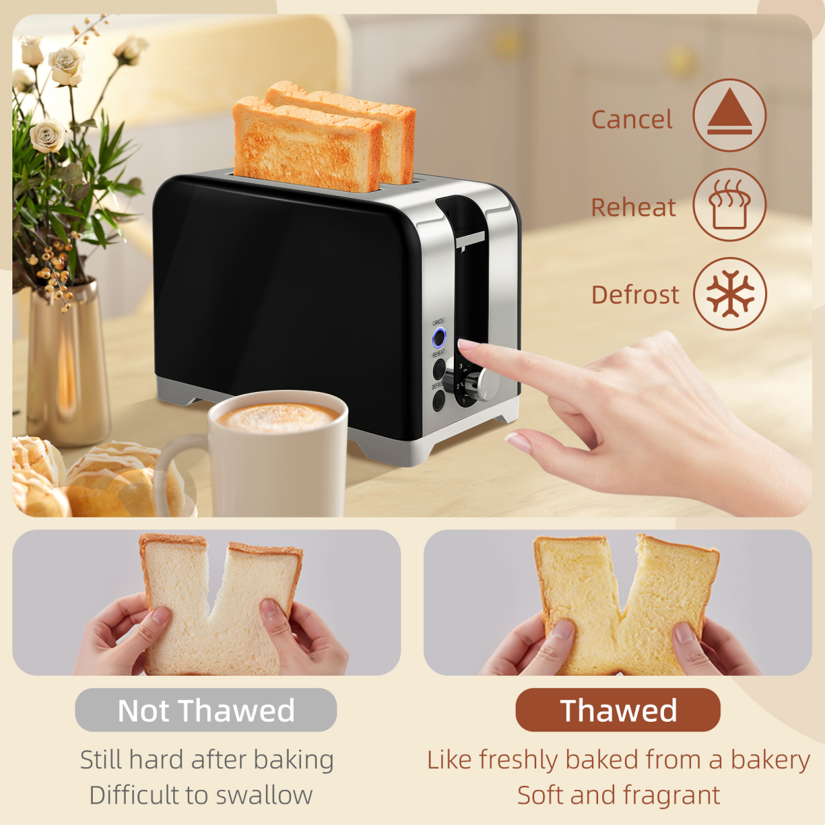 HOMCOM Kettle and Toaster Set with Temperature Gauge, Crumb Tray