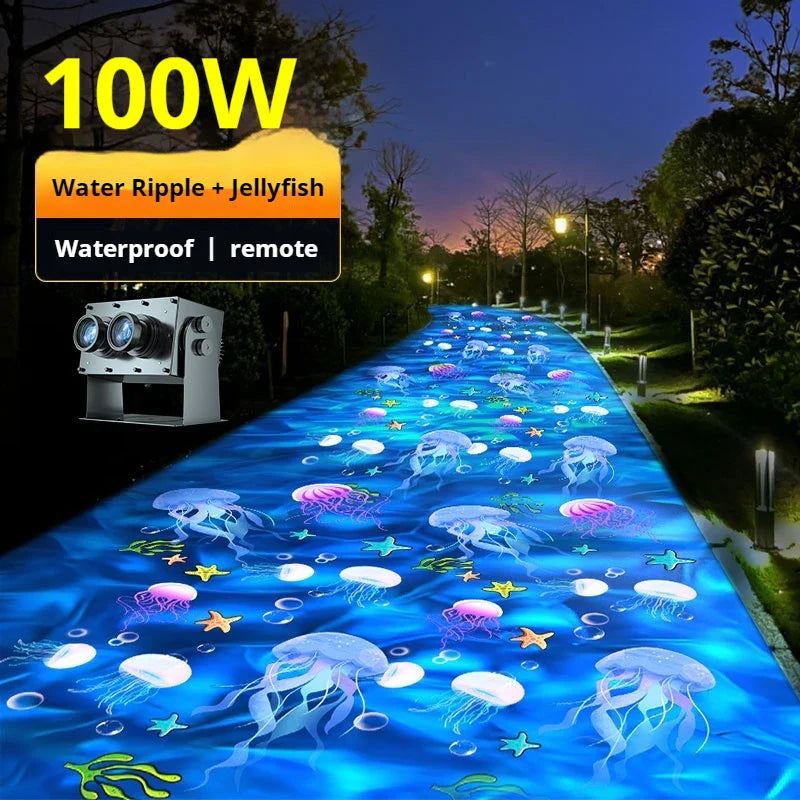 Colourful Ocean Scene Projector Bedroom Night Light For Kids