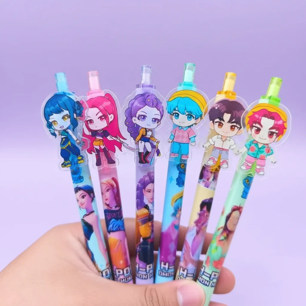 Kpop Demon Hunters Ballpoint Pen Set -  6 Pieces