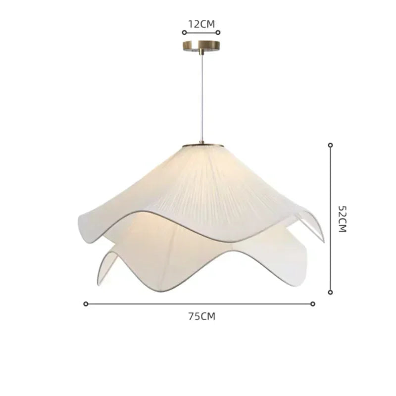Flowers Cloth Chandelier Home Decoration French Led Pendant Lights
