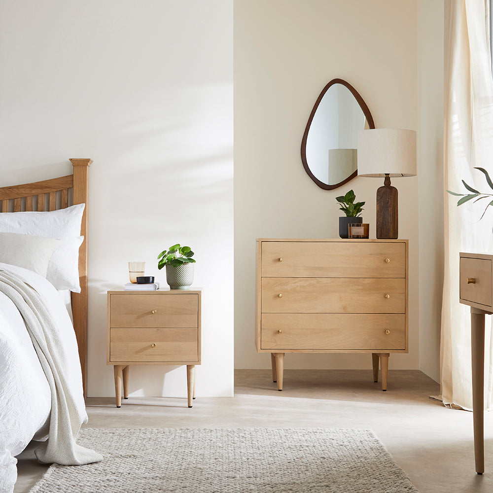 Scandinavian Light Oak Oslo Chest of 3 Drawers