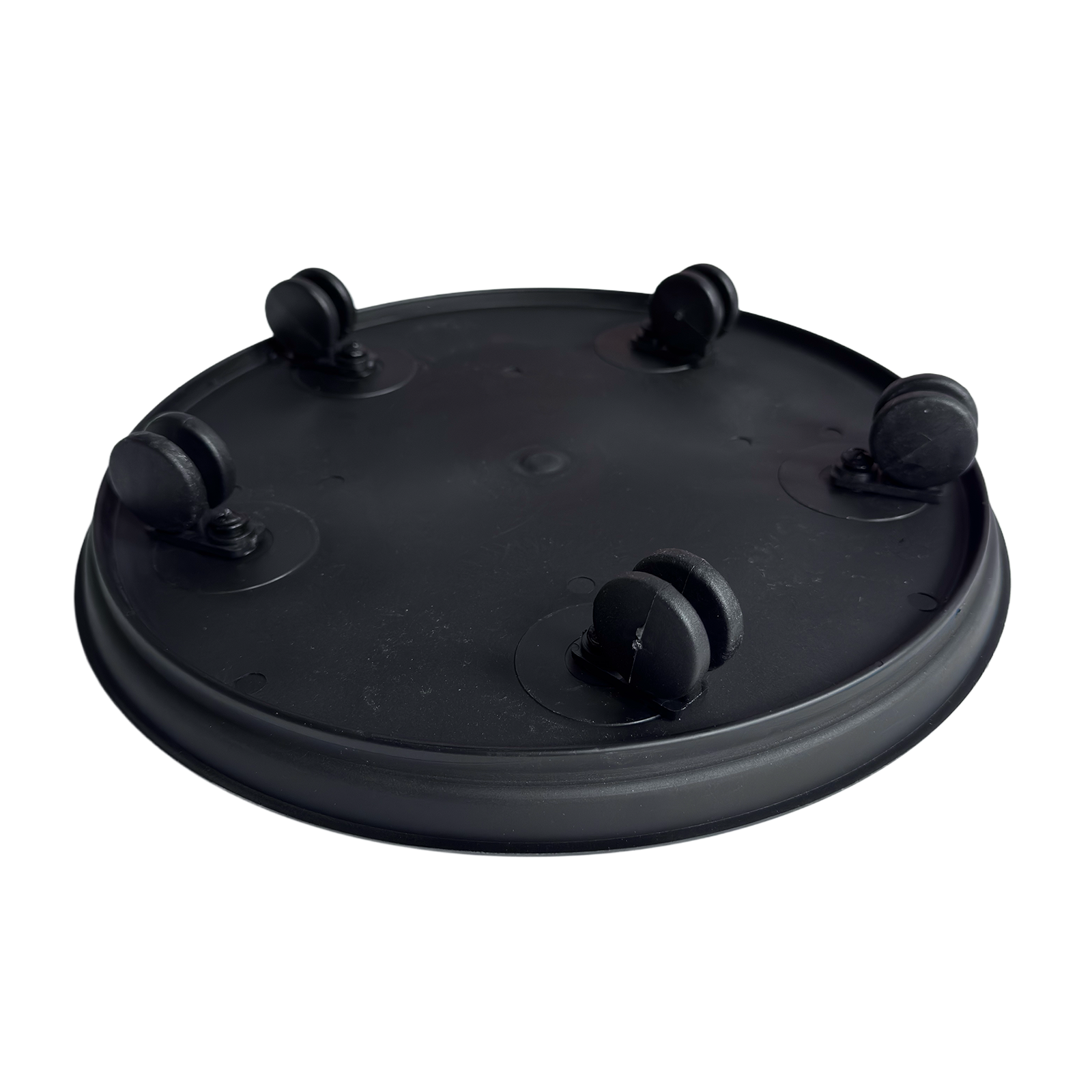 Patio Pot Trolley Set of 2 – Black – Medium 30 cm (20 kg) & Large 38 cm (50 kg) – Heavy Duty Plant Caddy