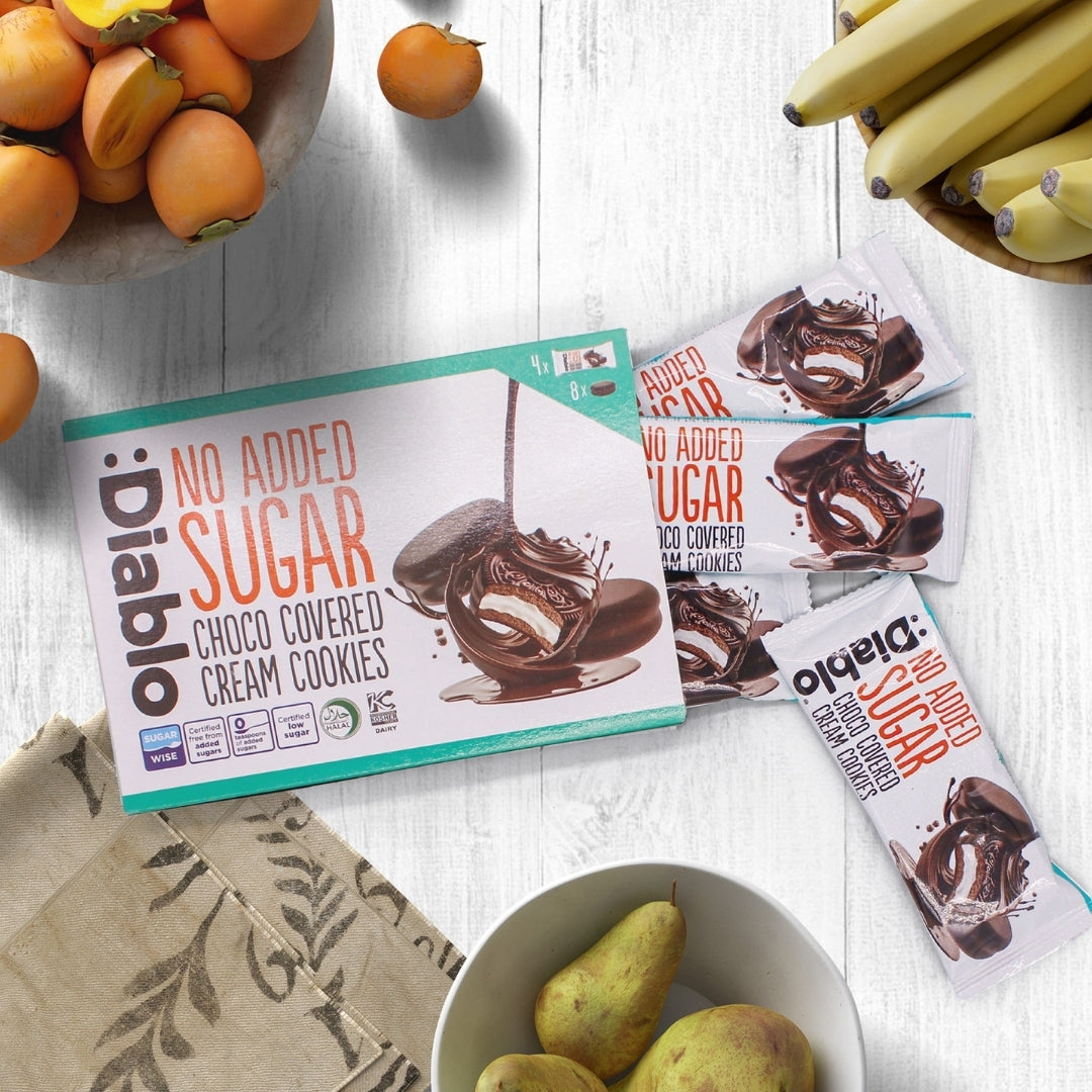 Diablo No Added Sugar Choco Covered Cream Cookies 136g