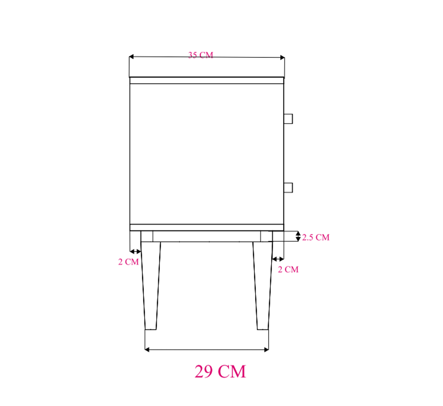 Scandinavian Light Oak Oslo Bedside Table