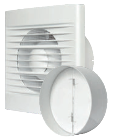 Styl Fan with Timer Through Wall Ventilation Kit 100mm Pipe with Graphite Vent