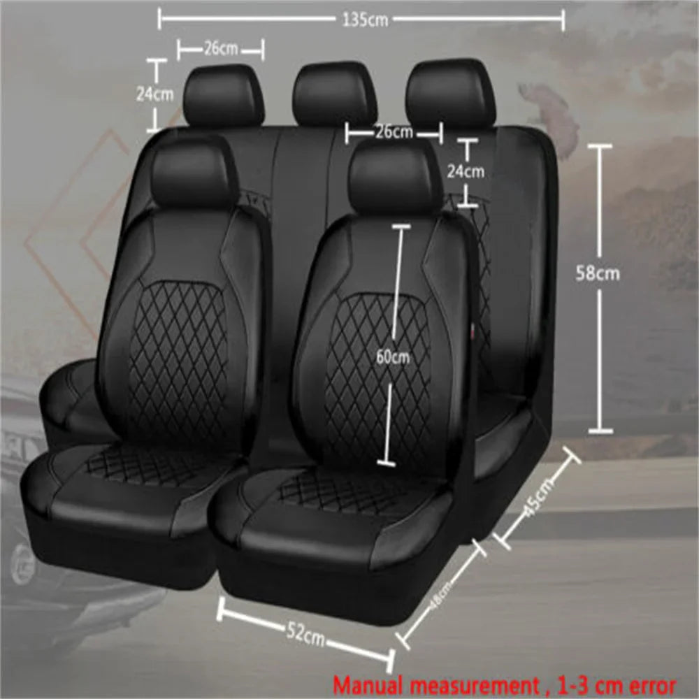 Universal Car Seat Cover PU Leather Car Seat Cushion Full Surround Protective Pad