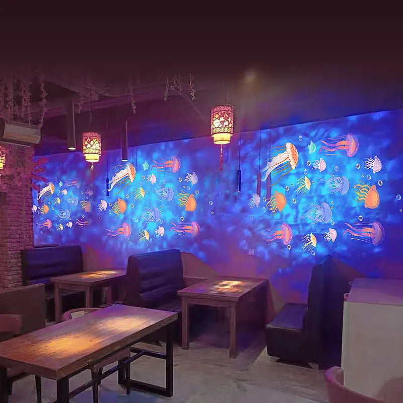 Colourful Ocean Scene Projector Bedroom Night Light For Kids