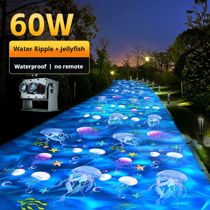 Colourful Ocean Scene Projector Bedroom Night Light For Kids