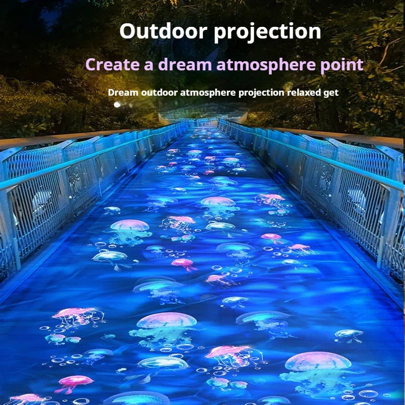 Colourful Ocean Scene Projector Bedroom Night Light For Kids