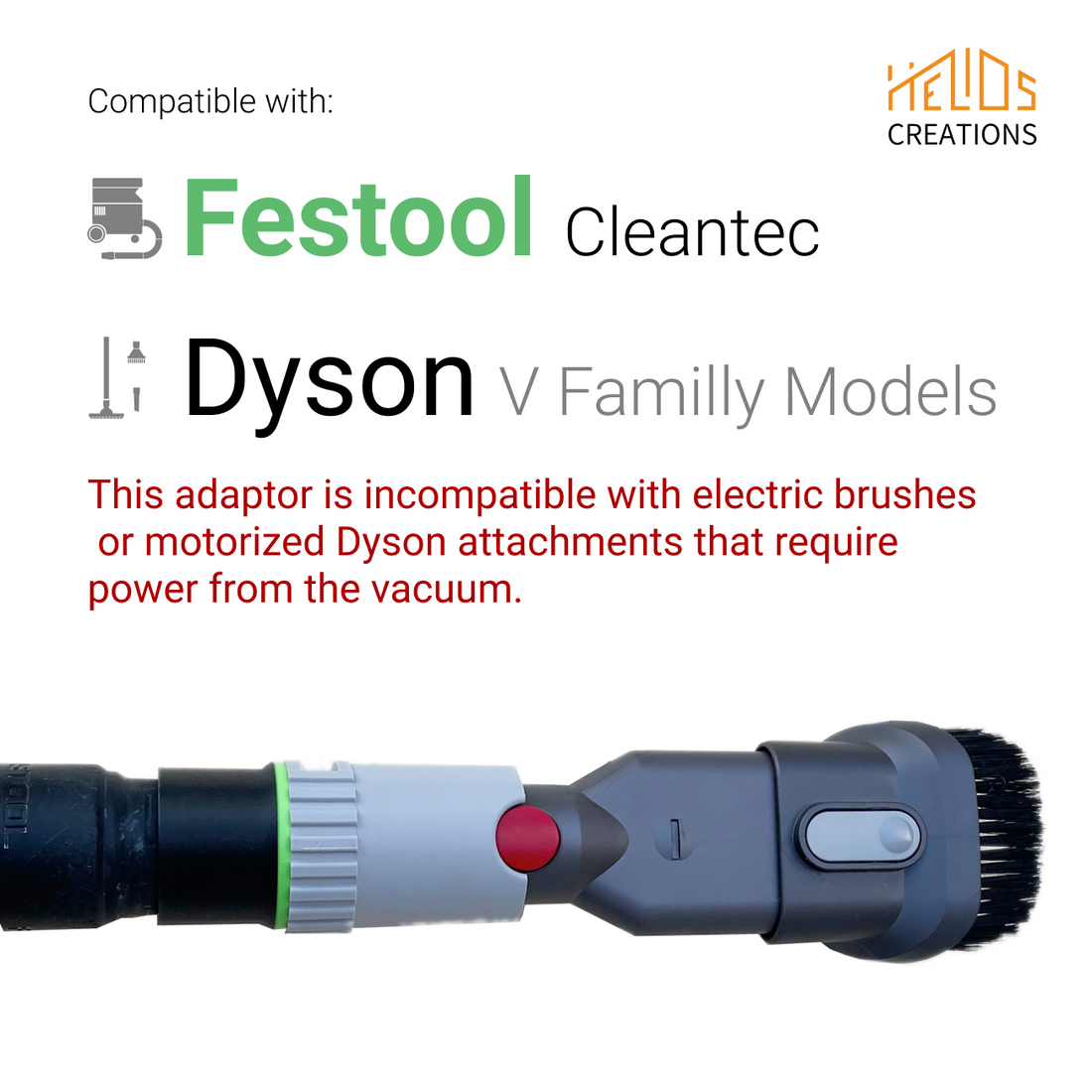 Connect Dyson tools to your Festool Dust Extractor