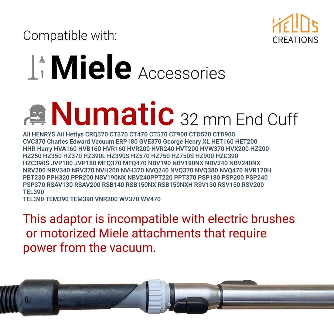 Connect Miele tools to your Henry Numatic vacuum cleaner