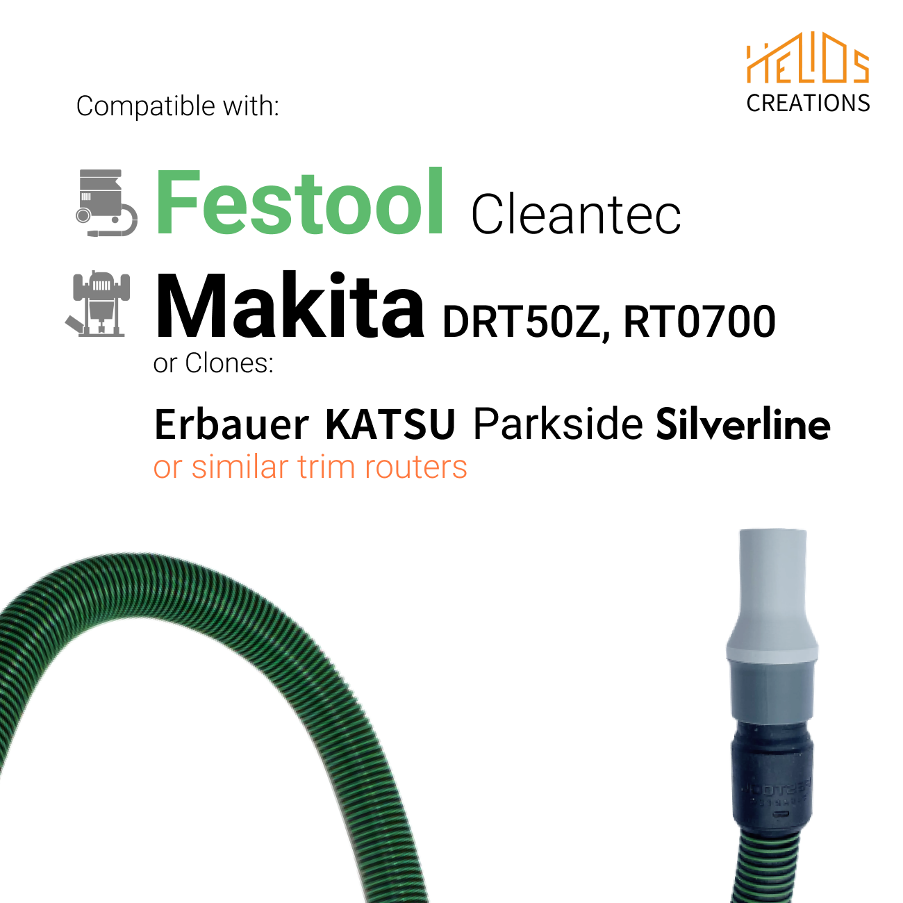 Adapter For Makita DRT50Z RT0700 and Clones Router to Festool Cleantec