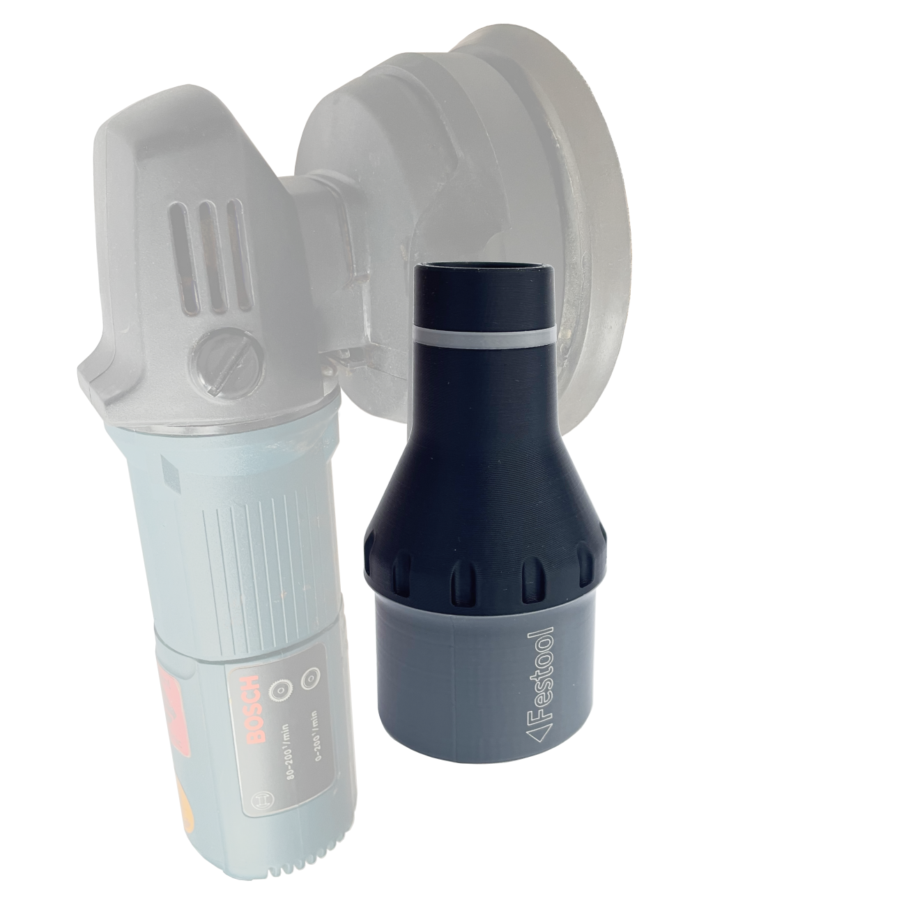 Dust Adapter for Bosch Sanders and Routers – Compatible with Festool Extractors