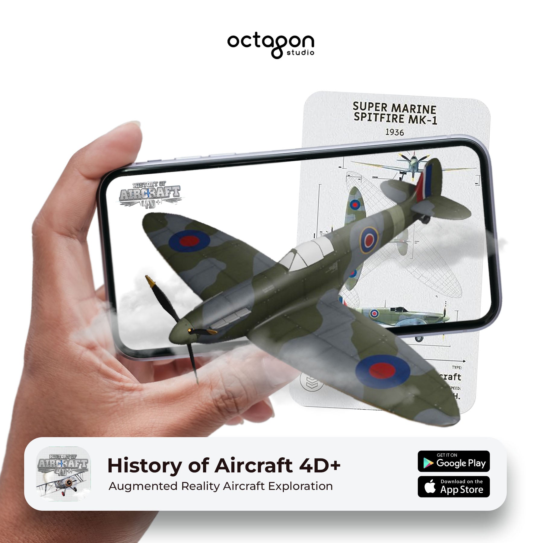 Aircraft 4D+ Augmented Reality Cards