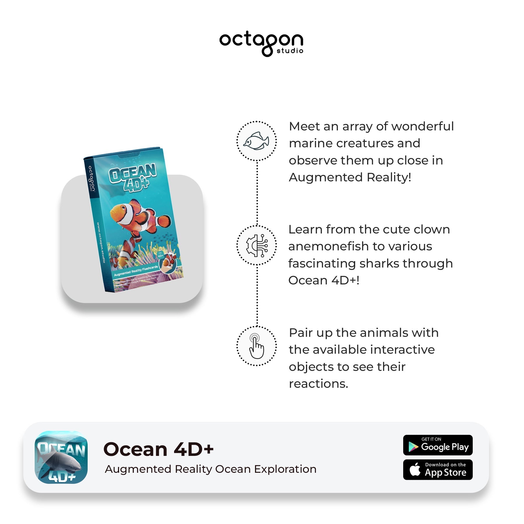 Ocean 4D+ Augmented Reality Cards