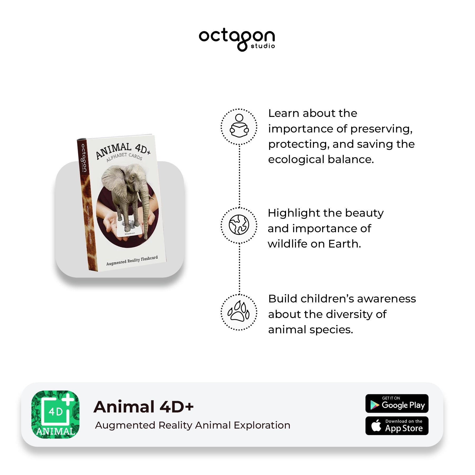 Animal 4D+ Augmented Reality Cards