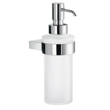 Smedbo AIR Wall-Mounted Soap Dispenser Polished Chrome & Frosted Glass