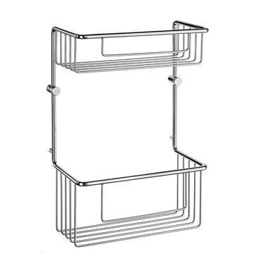 Smedbo Sideline Double Shower Basket Two-Tier Polished Chrome