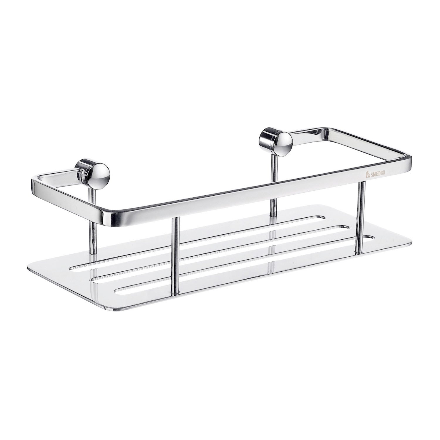 Smedbo Sideline Shower Basket Solid Tray Polished Chrome 250 mm