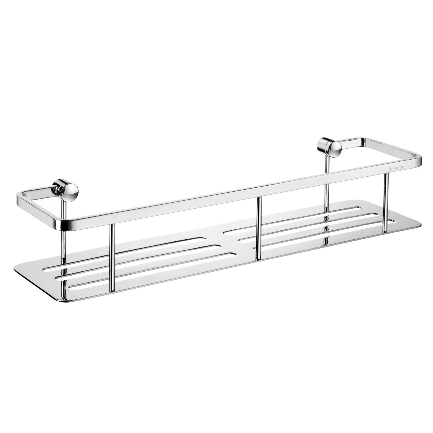 Smedbo Sideline Wide Shower Basket Solid Tray Polished Chrome 400 mm