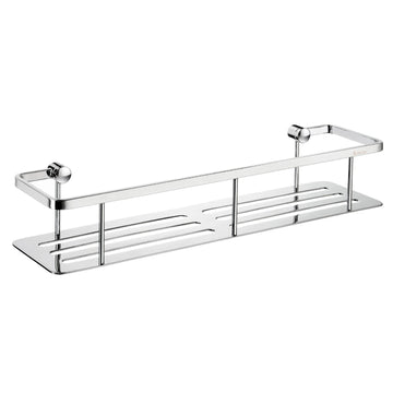 Smedbo Sideline Wide Shower Basket Solid Tray Polished Chrome 400 mm