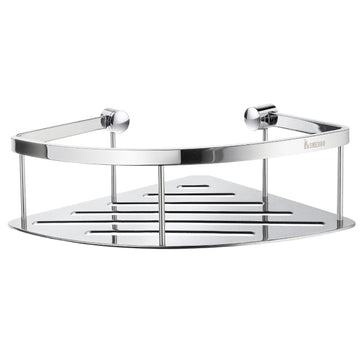Smedbo Sideline Corner Shower Basket Curved Solid Tray Polished Chrome