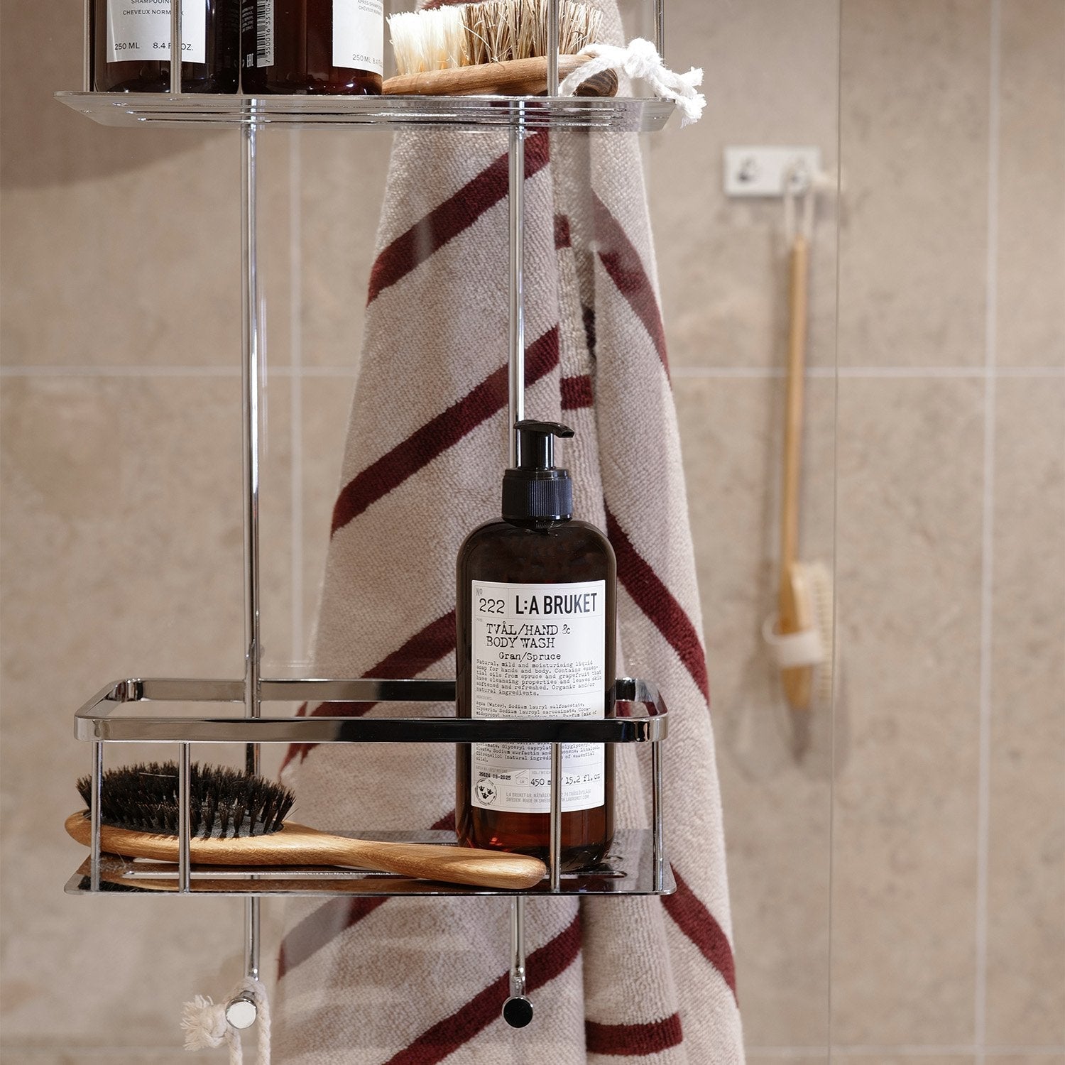 Smedbo Sideline Hanging Shower Basket Two-Tier DK3 Polished Chrome