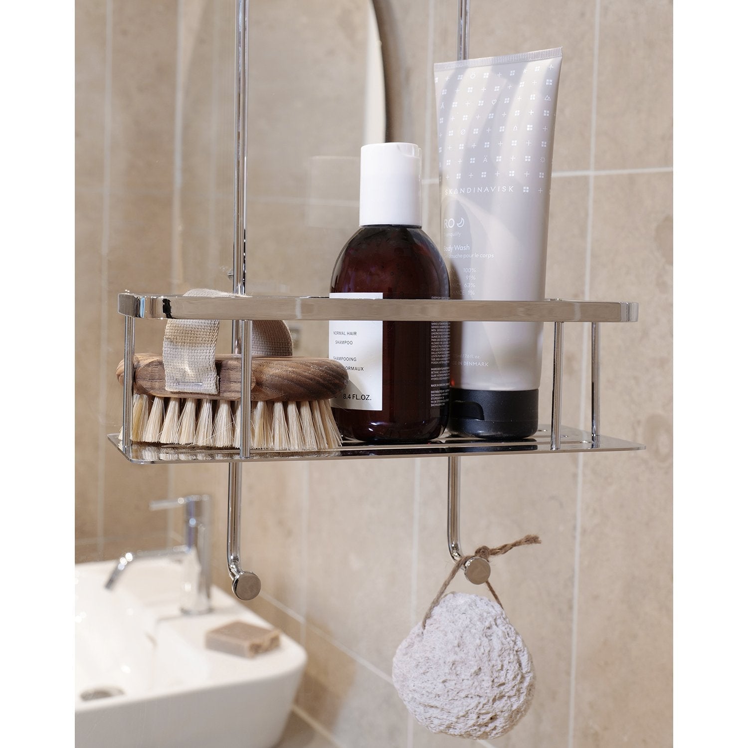 Smedbo Sideline Hanging Shower Basket Two-Tier DK3 Polished Chrome