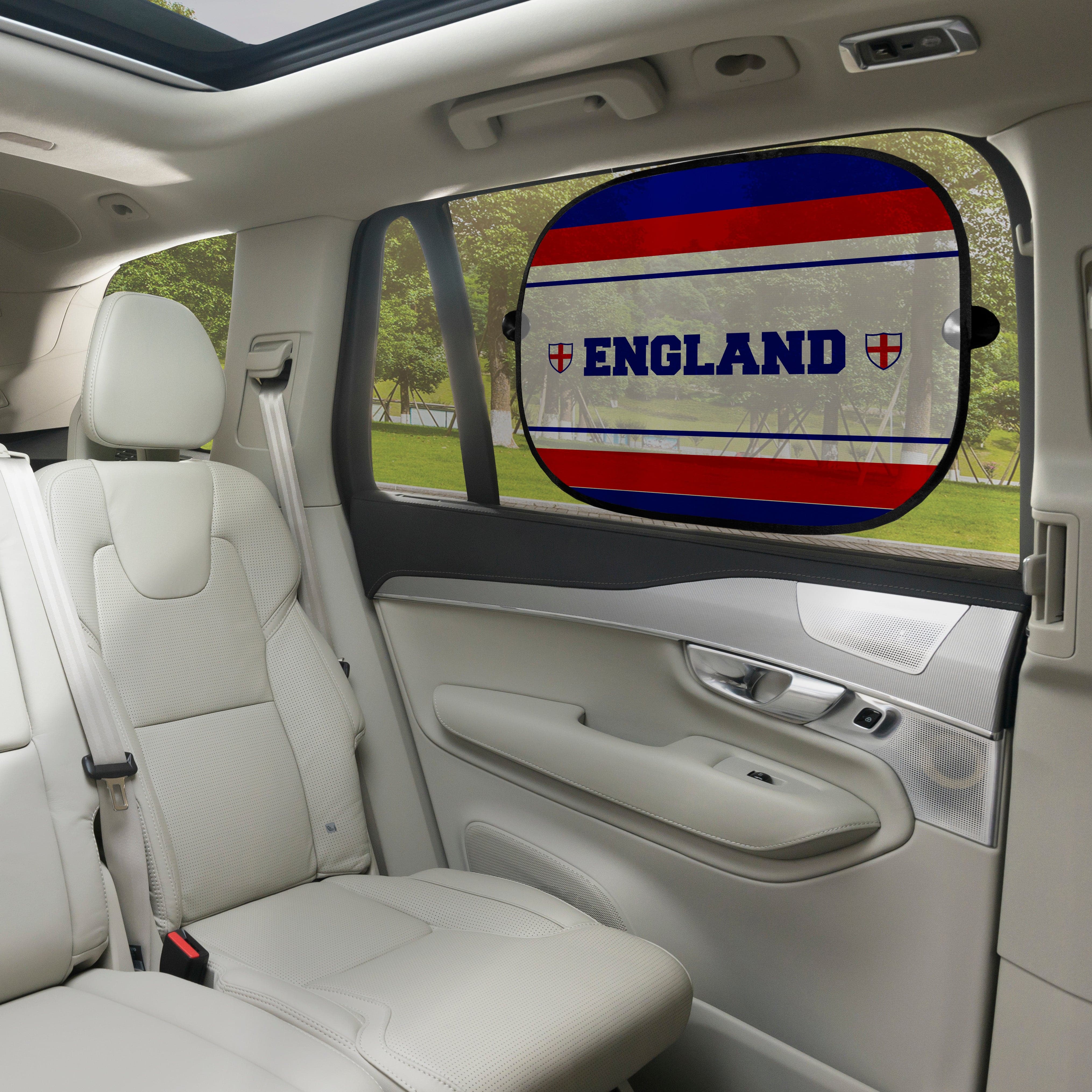 England Stripe - Retro Football Car Sun Shade - Set of 2
