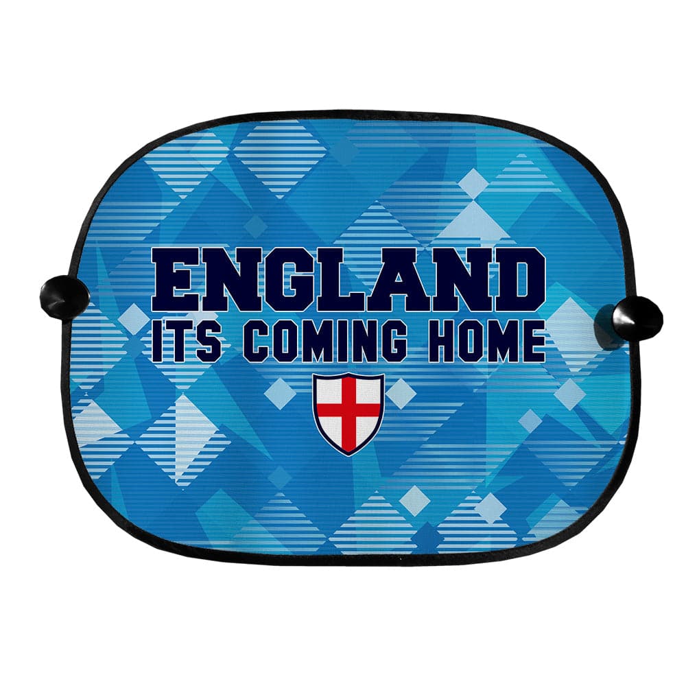 England 1990 3rd Shirt - Retro Football Car Sun Shade - Set of 2