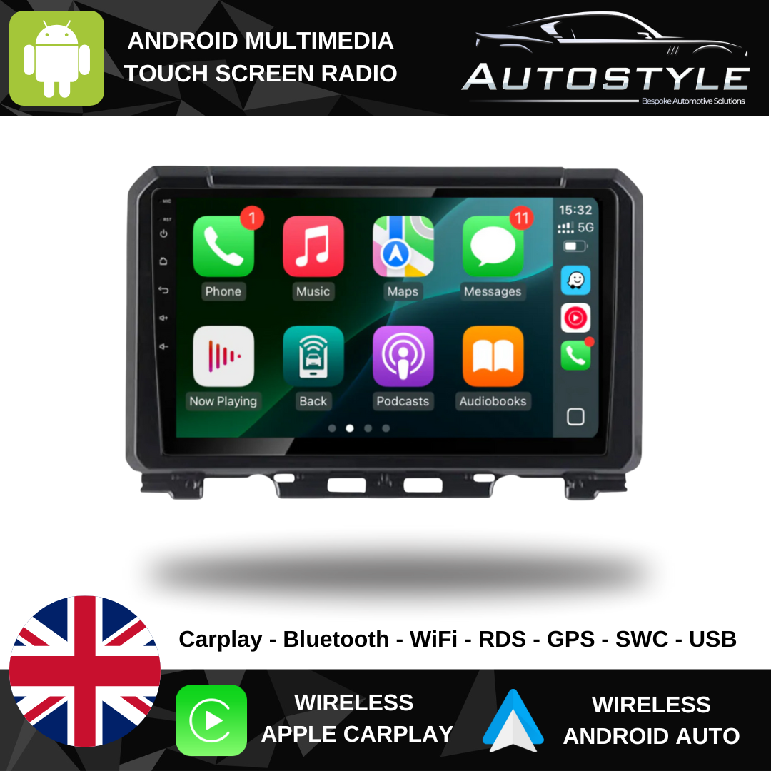 SUZUKI Jimny JB64W Apple Carplay / Android Auto 9" Stereo Upgrade 2018-2021