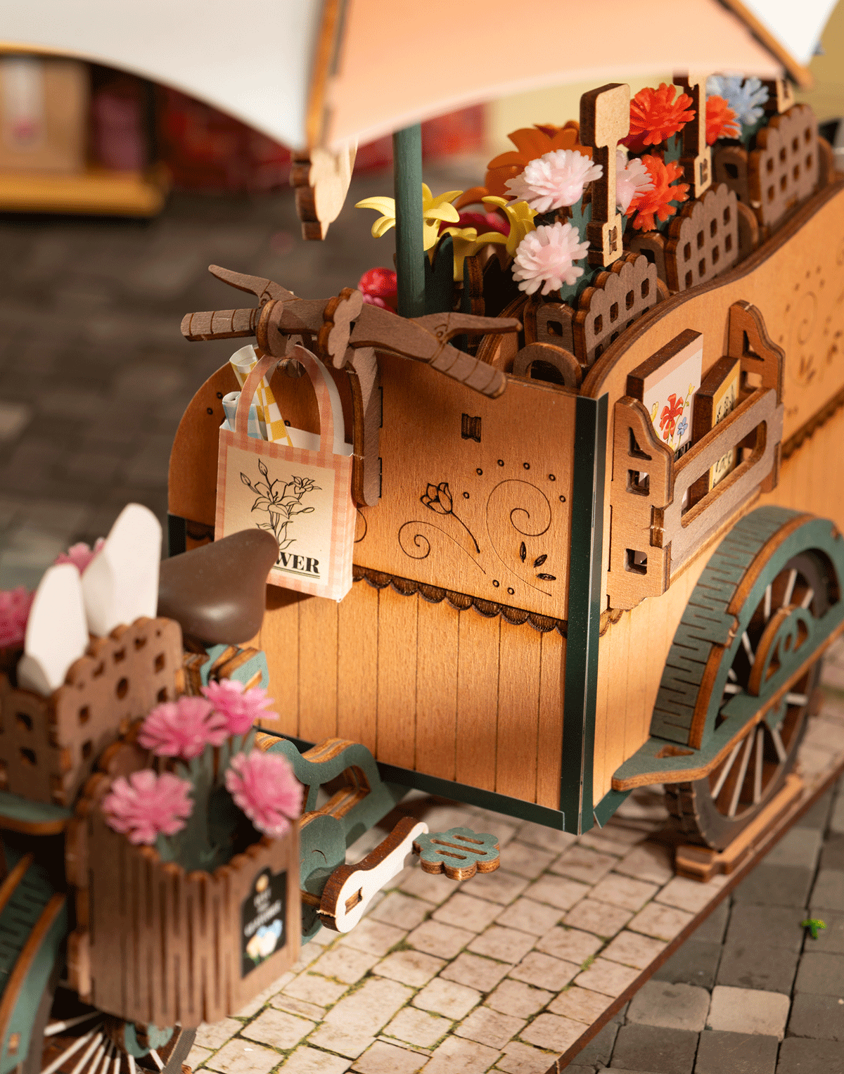 Blossom Cart 3D Wooden Puzzle