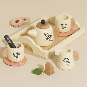 Wooden Tea Set & Tray